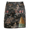 Fashion Split Side Mini Short Satin Skirt